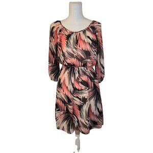 Jessica Howard Floral Dress Women Size 6 Black Sheer Feminine Preppy